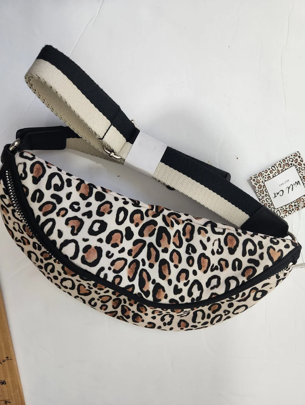 Brighton Wild Cat Leopard Belt Bag Wiyh Love Patch NWT